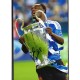 Signed photo of Michael Essien the Chelsea footballer.